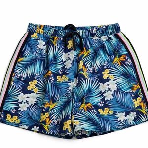 Truly Me by Sara Sara Girls Tropical Leaf Floral Print Shorts Size 16 Rainbow